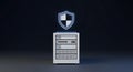 Ultimate Data Security Shield for Server Protection: 3D Rendered Cyber Defense Concept for Digital Professionals Royalty Free Stock Photo