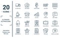 ultimate.glyphicons linear icon set. includes thin line big cargo truck, suitcase with check, alarm bell, smartphone with wireless