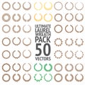 Ultimate Laurel Wreath Pack 50 Vectors Royalty Free Stock Photo