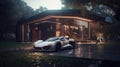 The Ultimate Luxury: Grand House & Sleek Supercar