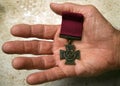 The ultimate medal of valour , the Victoria Cross.