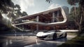 Ultimate Opulence: Luxury Home with High-End Supercar in the Driveway