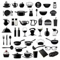 Ultimate restaurant diner food utensil menu icons vectors set