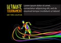 Ultimate sport invitation poster or flyer background with empty space, banner template