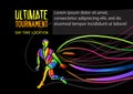 Ultimate sport invitation poster or flyer background with empty space, banner template Royalty Free Stock Photo