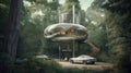 The Ultimate Treehouse: High-Tech and Eco-Friendly with Glass Exterior and Vertical Lift Access