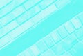 Ultra aqua turquoise color background with delicate brick pattern. Copy space