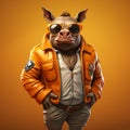 Ultra Cartoon Rhinoceros: Bad Attitude, Cool Accessories, Cool Background