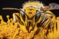 Bee on Yellow Blossom Macro