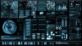 Light blue futuristic interface/Digital screen/HUD