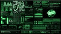 Deep green futuristic interface/Digital screen/HUD