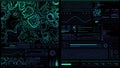 Glowing blue futuristic interface/Digital screen/HUD