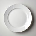 Ultra Detailed Empty White Plate In Precisionist Art Style