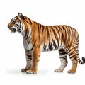 Ultra-detailed Photo Of Tiger Standing Against White Background