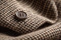 Closeup of Houndstooth Wool Fabric Royalty Free Stock Photo