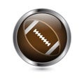 Circle Shaped Glossy Football Button Royalty Free Stock Photo
