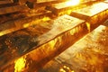 Ultra Hd Image of a Gold Bars White Background Royalty Free Stock Photo