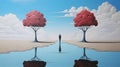 Ultra Hd Realistic Surreal Conservancy Painting By Magritte