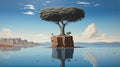 Ultra Hd Realistic Surreal Conservancy Painting By Magritte