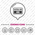 Ultra HD Screen icon. 4k symbol. Royalty Free Stock Photo