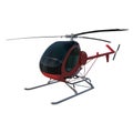 Ultra Light Helicopter 1- Perspective F view white background 3D Rendering Ilustracion 3D Royalty Free Stock Photo