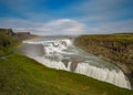 Waterfall Gullfoss, Iceland. Ultra long exposure Royalty Free Stock Photo