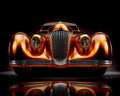 Ultra-luxury vintage car on black background, AI-generated Royalty Free Stock Photo