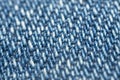 Ultra macro closeup of blue denim fabric