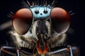 Robber Fly Extreme Close-Up Royalty Free Stock Photo