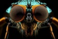 Robber Fly Extreme Close-Up Royalty Free Stock Photo