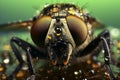 Robber Fly Extreme Close-Up Royalty Free Stock Photo