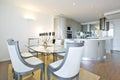 Ultra modern designer kitchen with dining room