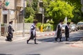 Ultra-orthodox Hassidic Jewish men in Tel Aviv, Israel