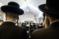 Ultra-Orthodox Jewish Hasids pilgrims pray near the tomb of Rabbi Nachman on the eve of Rosh Hashanah holiday, Jewish