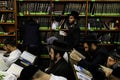 Ultra-Orthodox Jewish Hasids pilgrims pray near the tomb of Rabbi Nachman on the eve of Rosh Hashanah holiday, Jewish