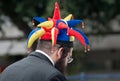 Orthodox Jewish men celebrate the Purim holiday