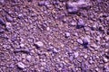 Ultra purple Ground like on Mars, land texture, sand surface, stone background