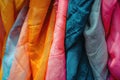 Ultra Quality Image of Low Angle View of Colorful Stitched Clothes Royalty Free Stock Photo