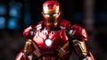 Detailed Toy Iron Man On Dark Background