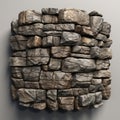 Ultra Realistic 3d Models Of Stacked Stone Walls In Primitivist Realism Style