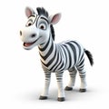 Ultra Realistic 3d Pixar Zebra Cartoon For Download