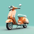 Ultra Realistic 3d Scooter Model With Streamlined Styling