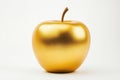 An ultra-realistic, golden apple isolated on a white background Ai photo Royalty Free Stock Photo