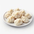 Ultra Realistic 4k Dumplings On White Background - 8k Hd