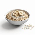 Ultra Realistic 4k Oatmeal Bowl With Bananas - Octane Render Style