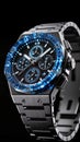 Sapphire Crystal Luxury Wristwatch Macro Photography Royalty Free Stock Photo
