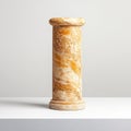 Ultra Realistic Marble Pillar Viewed from the Front Royalty Free Stock Photo