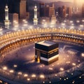 islamic kaba sharif, madina, muslim. generative ai