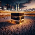 islamic kaba sharif, madina, muslim. generative ai