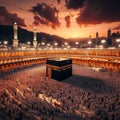 islamic kaba sharif, madina, muslim. generative ai